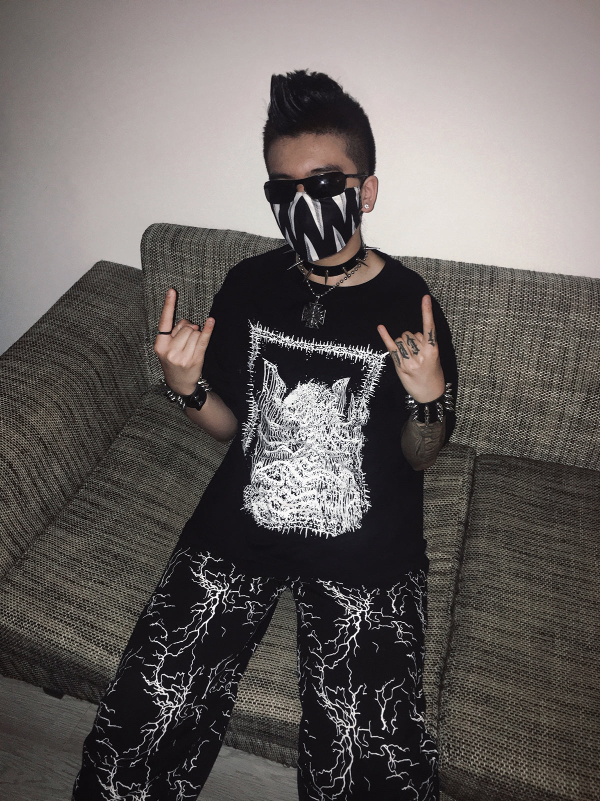 Oversize Graphic Print Short Sleeve T-Shirt WN15601