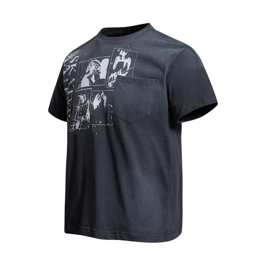 Band Print Short Sleeve T-Shirt WN26005