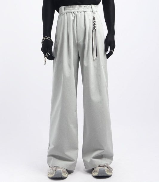 Seam Design Vest & Wide Leg Trousers Setup WN23669