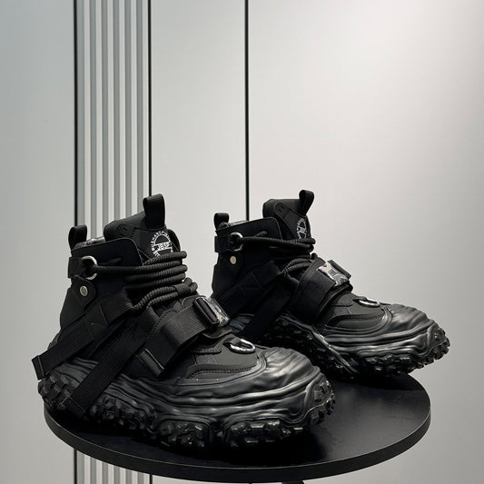 Strap Buckle Platform Chunky Sole Sneakers WN24644
