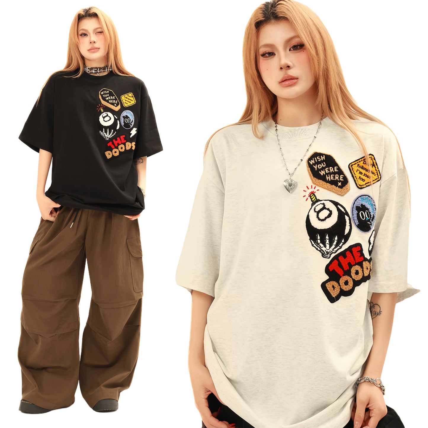 Heavyweight 8 Ball Graphic Oversize Short Sleeve T-Shirt WN26158