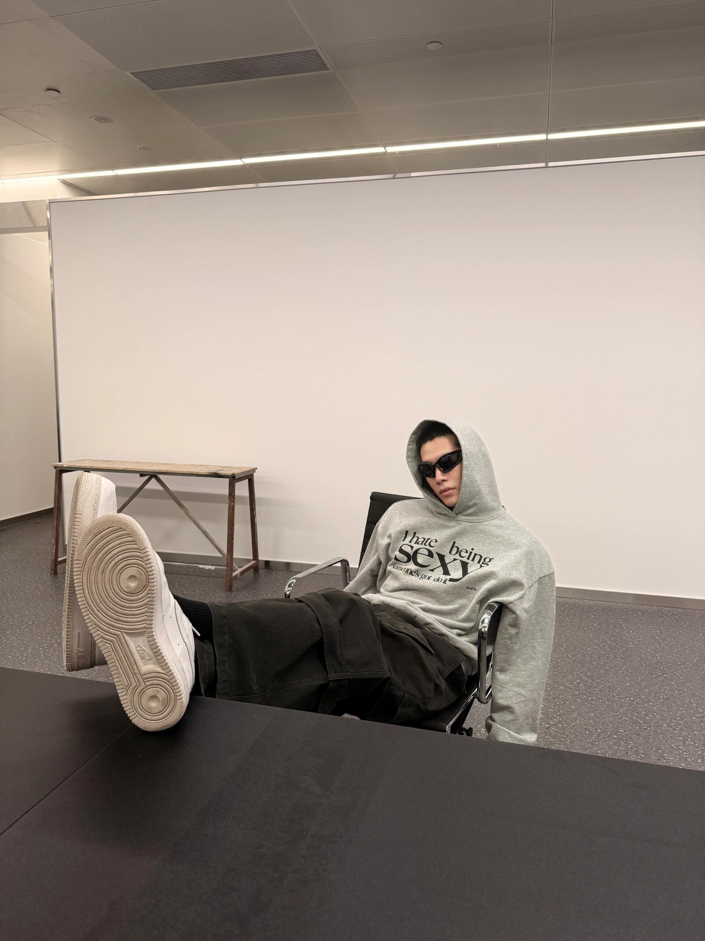 Oversize Soft-Touch Pullover Hoodie WN13796