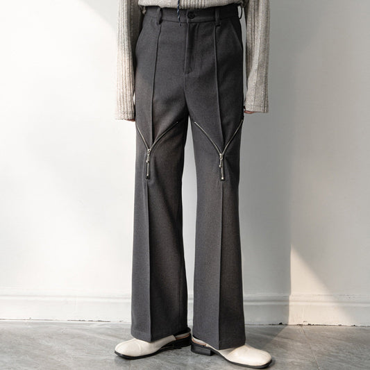 Zip Detail Tailored Trousers WN23637