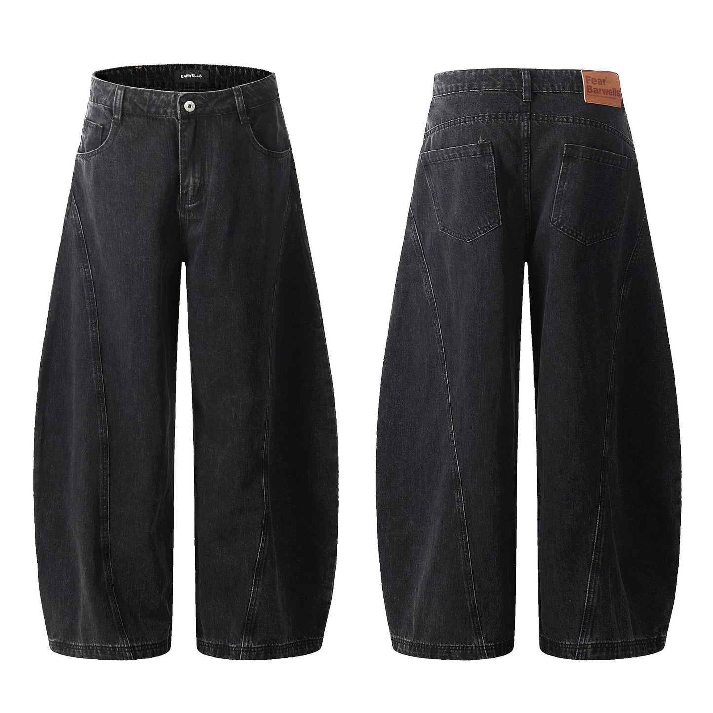 Washed Straight Denim Jeans WN12832