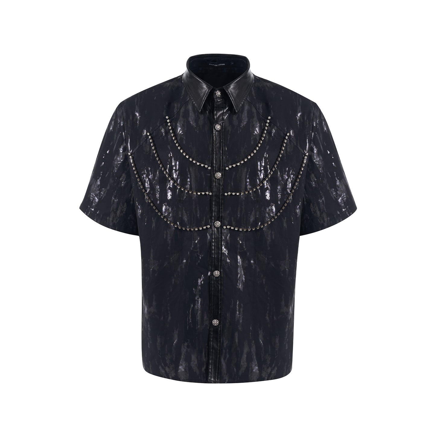 Metal Coating Short Sleeve Shirt WN14898