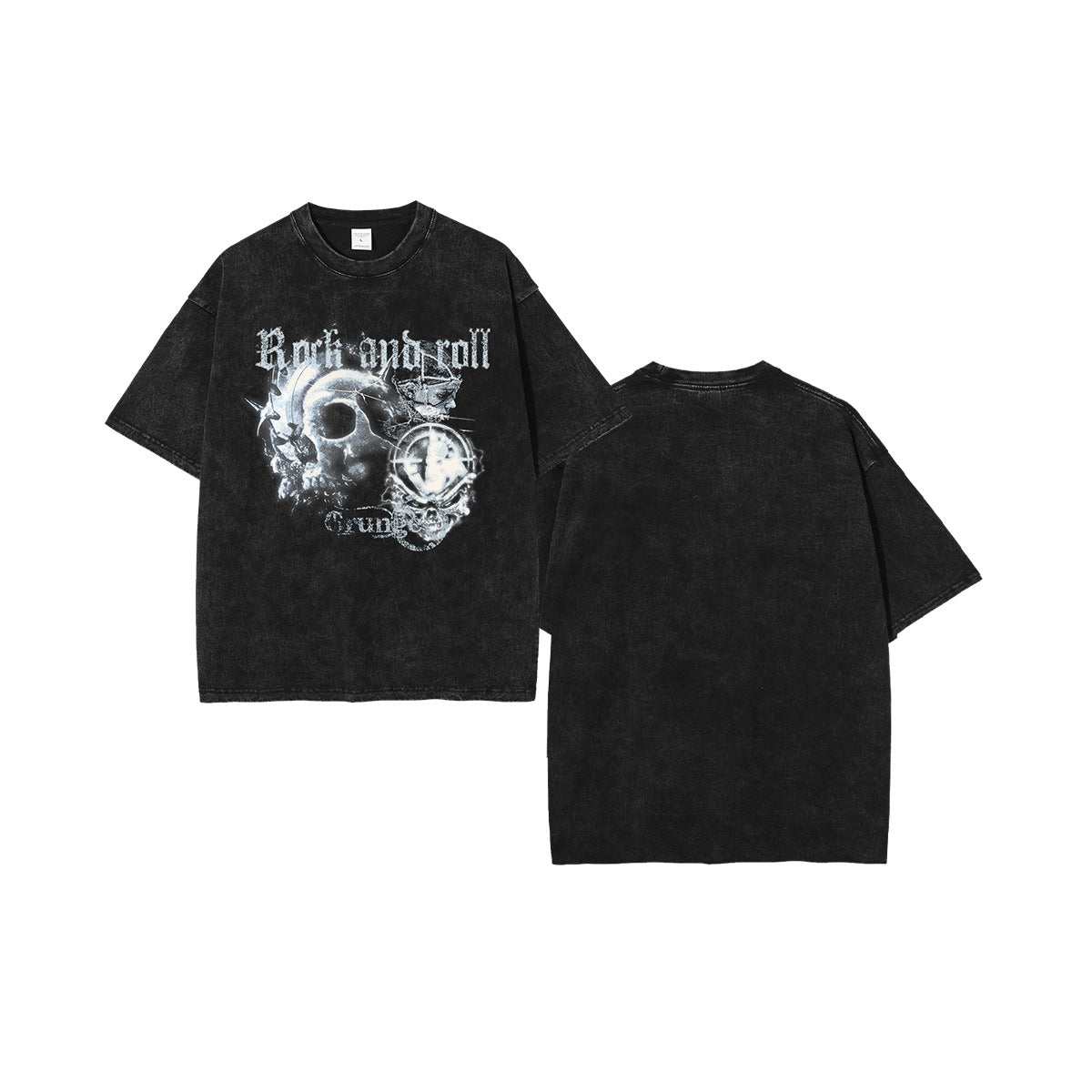 Washed Graphic Print Oversize Short Sleeve T-Shirt WN16257