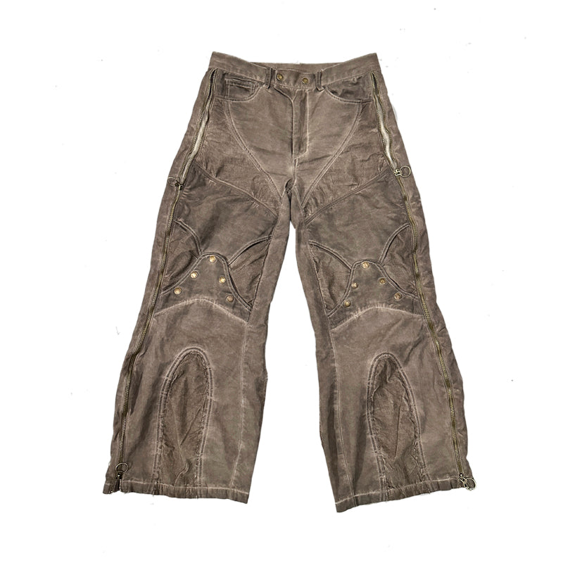 Tie-Dye Wide-Leg Straight Cargo Pants WN13934