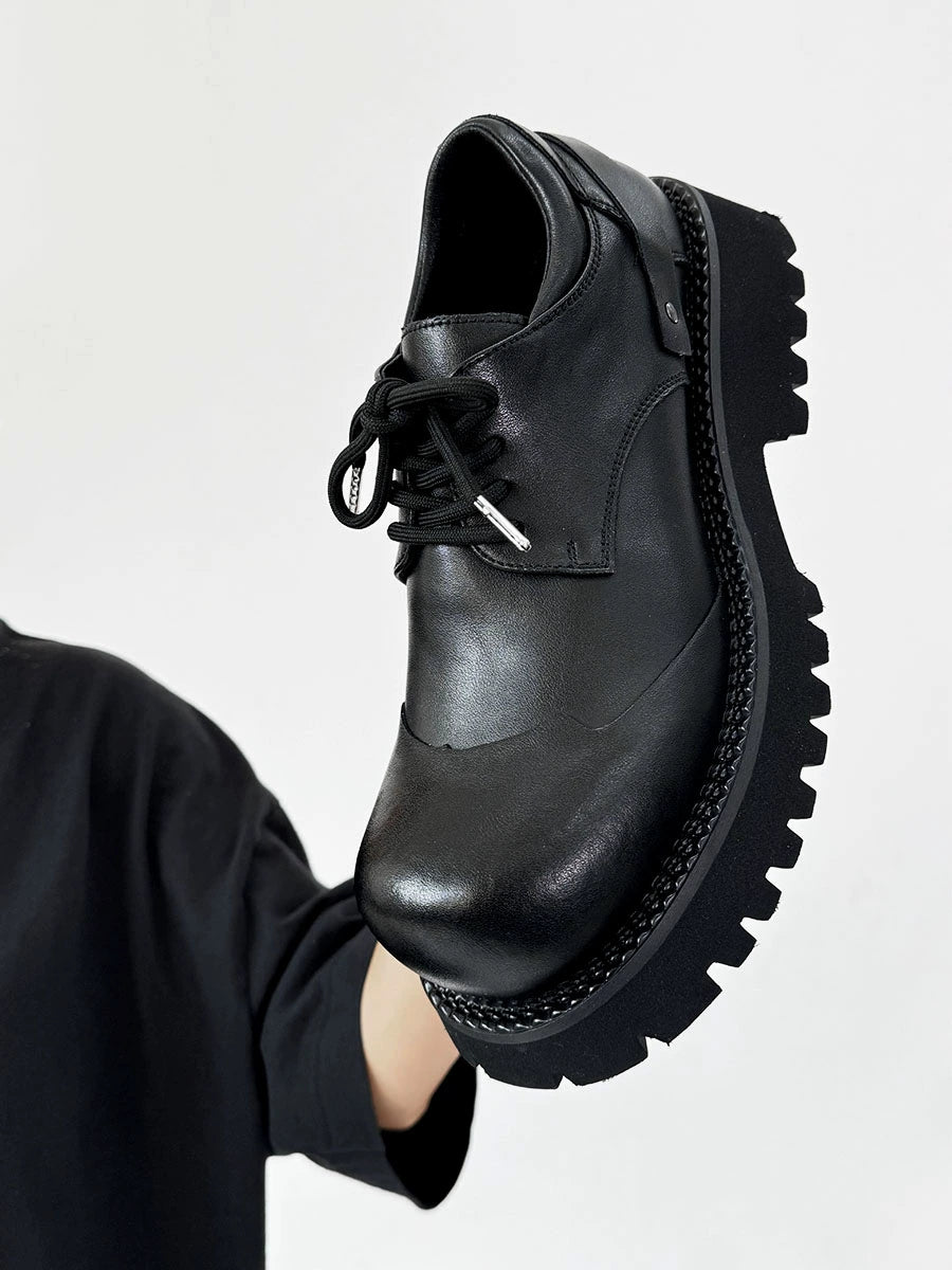 Thick Sole Uplift Leather Shoes WN19131