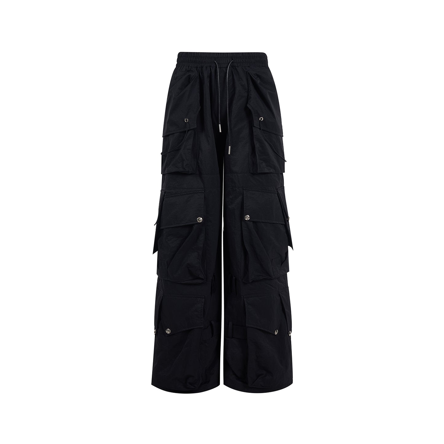 3D Multi-Pocket Utility Wide-Leg Cargo Pants WN14892