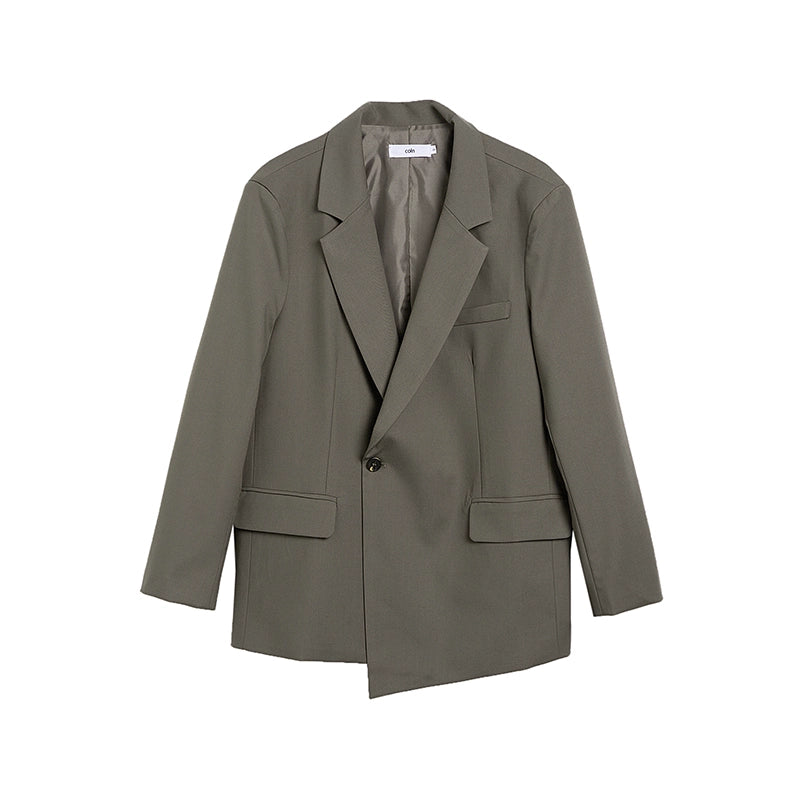 Asymmetric Hem Tailored Jacket WN21476