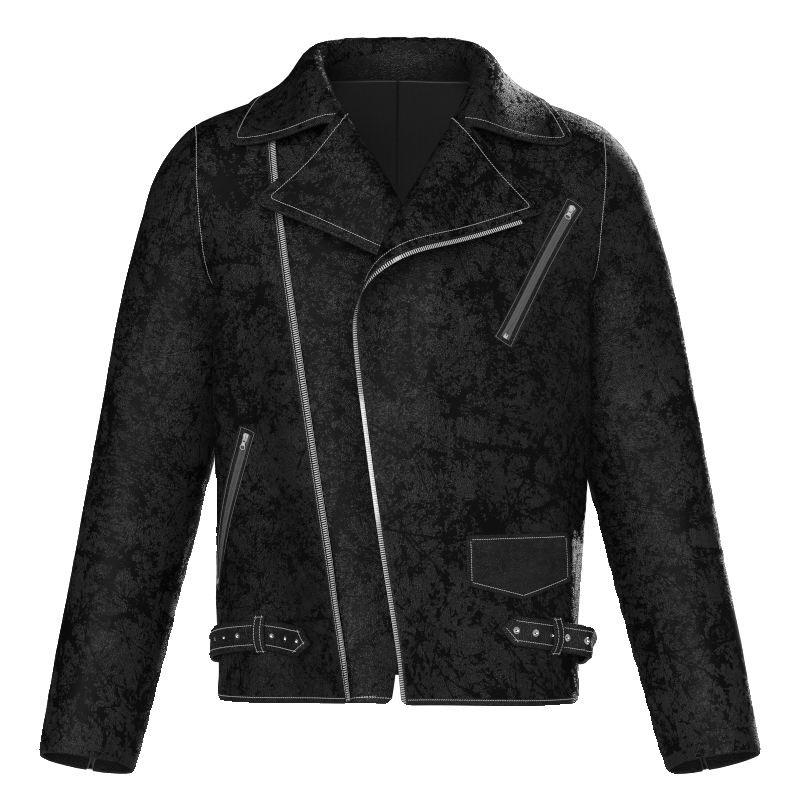 Asymmetric Zipper Lapel PU Leather Jacket WN27121