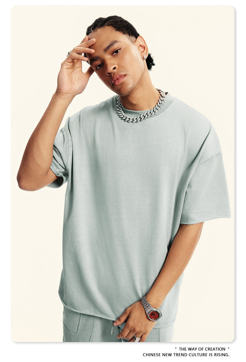 Washed Oversize Short-sleeve T-shirt WN6367