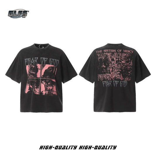 Gothic Art Graphic Short Sleeve T-Shirt WN26467