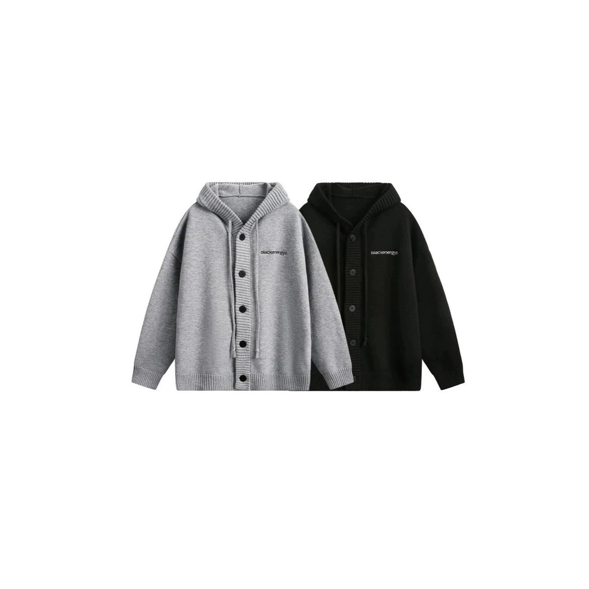 Letter Embroidery Hooded Knit Cardigan WN28125