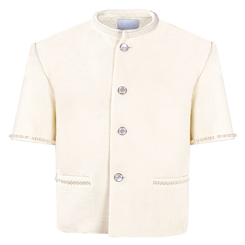 Pearl Short Sleeve Tweed Jacket WN6940