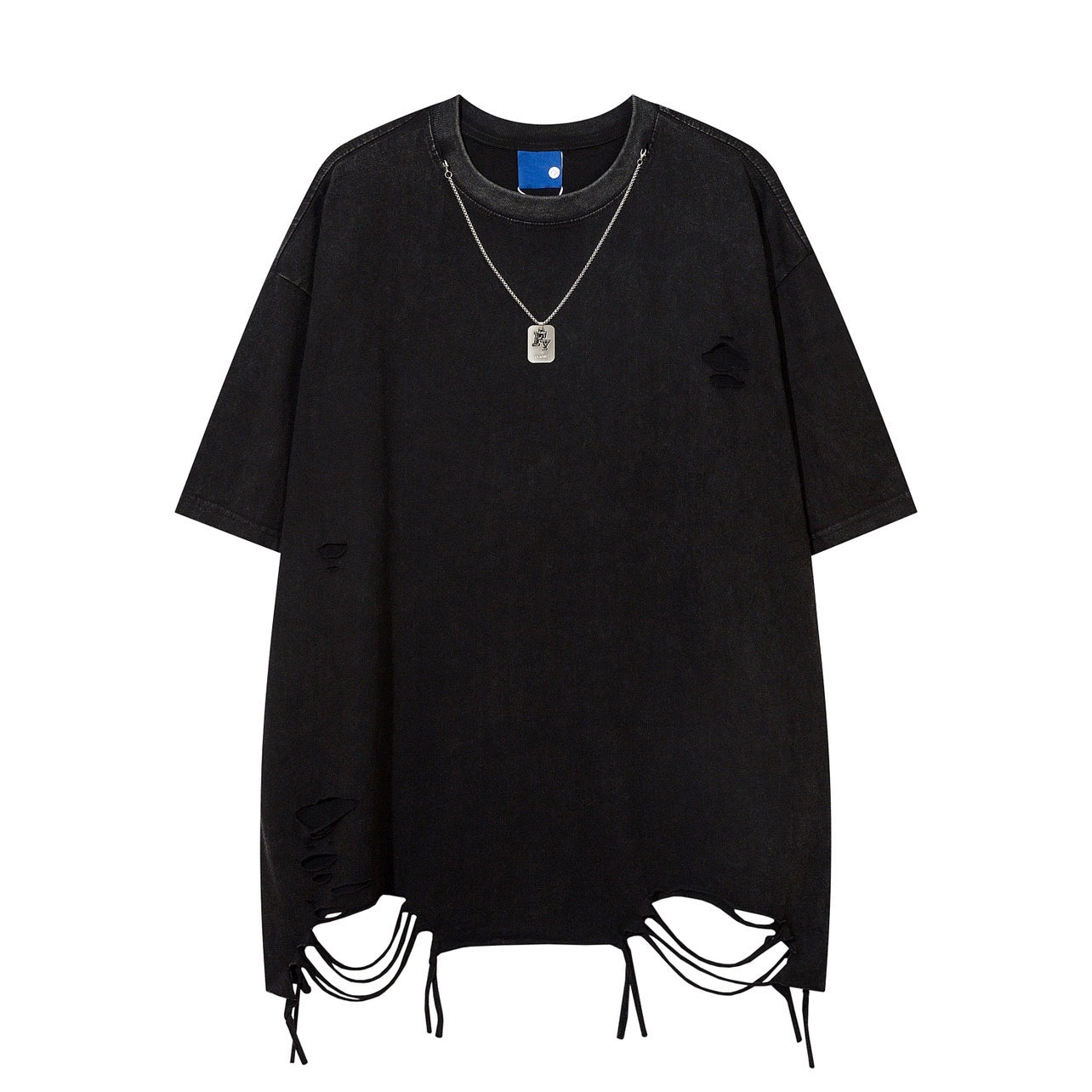 Damage Oversize Short Sleeve T-Shirt WN5232