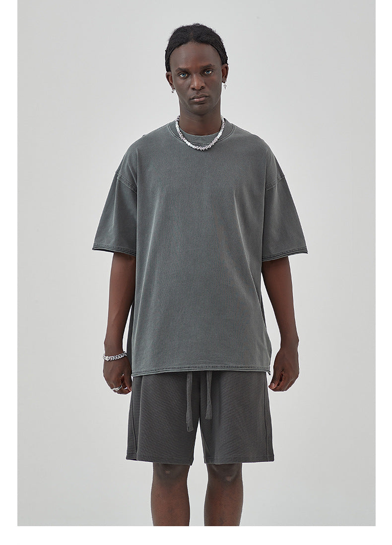 Oversize Washed Short-sleeve T-shirt WN6626