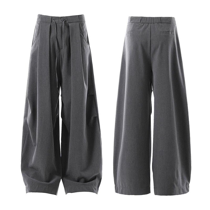 Curved Blade Wide Leg Dragging Trousers WN19330