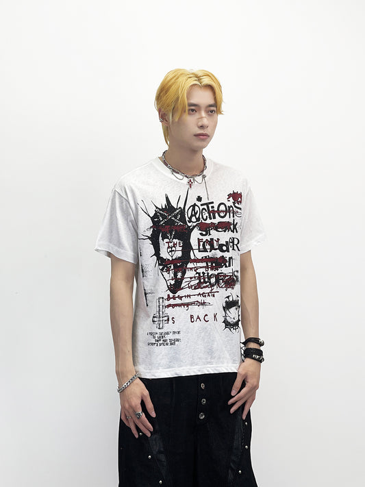 Rock Portrait Cotton Short Sleeve T-Shirt WN24266