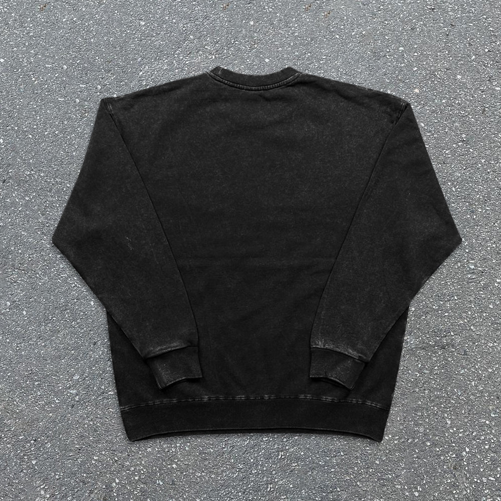 Wax Dye Washed Heavyweight Dog Print Sweatshirt WN15802