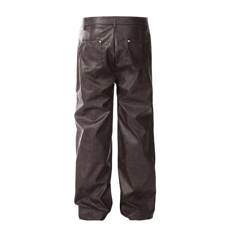 PU Leather Wide-Leg Pants WN15022