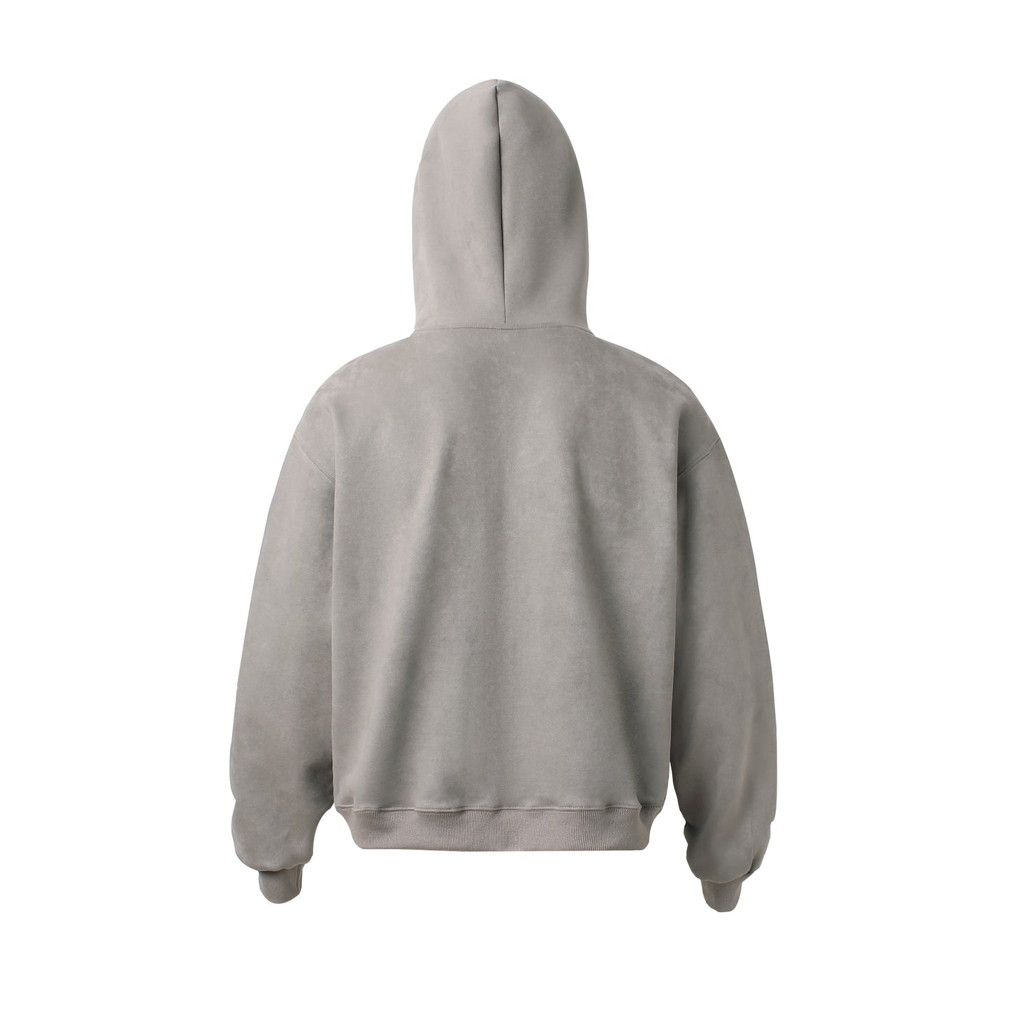 Suede Fabric Zipper Hoodie WN23578