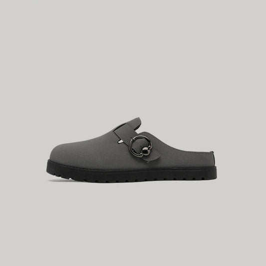 Metal Ring Strap Slip-On Mules WN23458