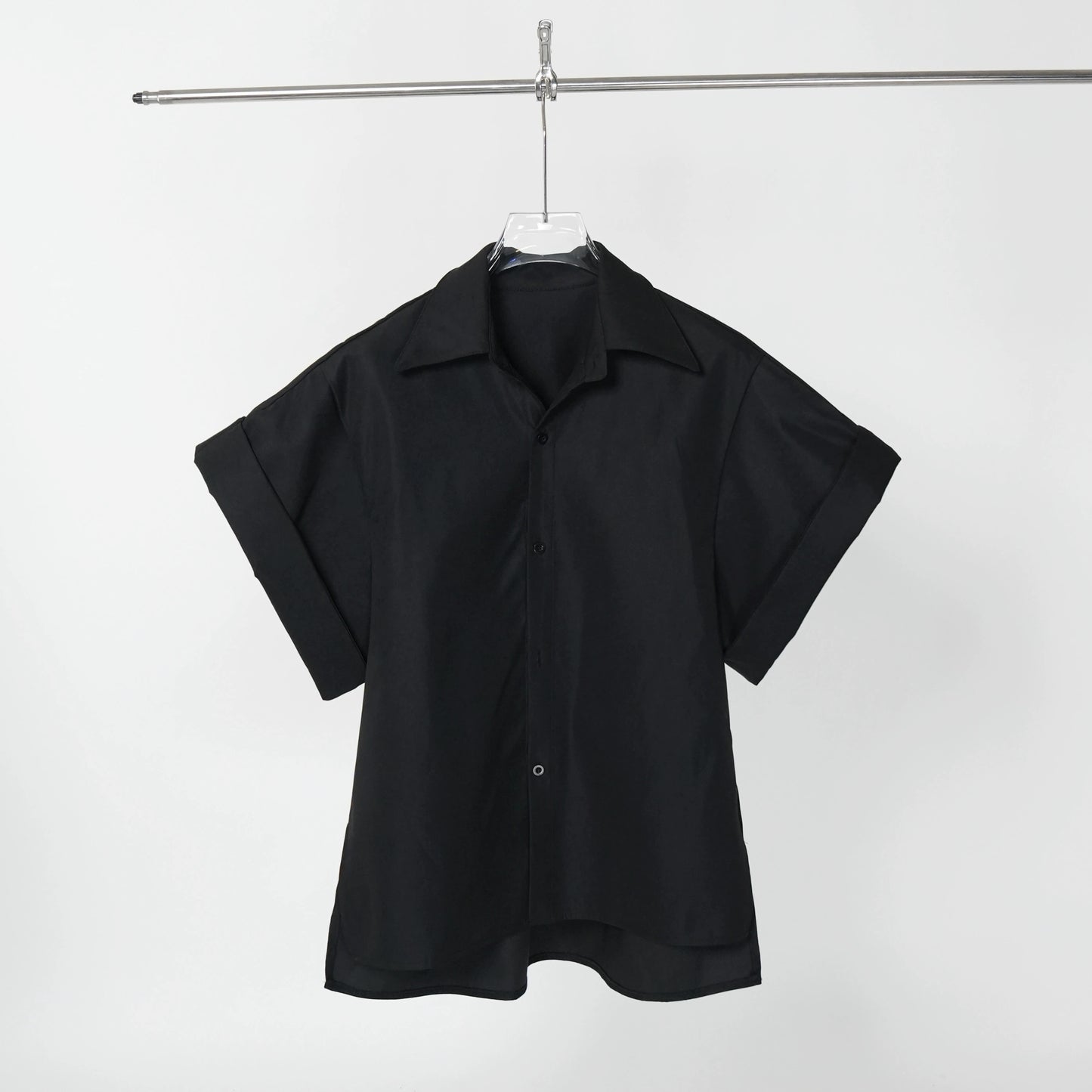 Wide Cuff Design Short Sleeve Shirt WN17378