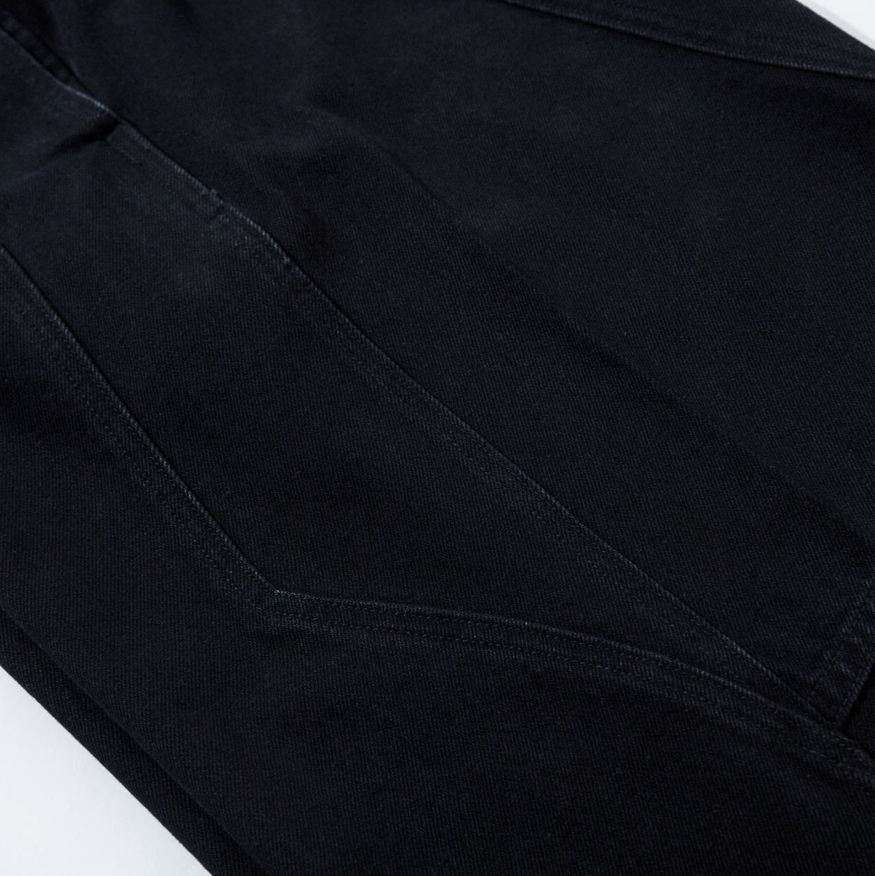 Washed Curved Panel Denim Jeans WN13127