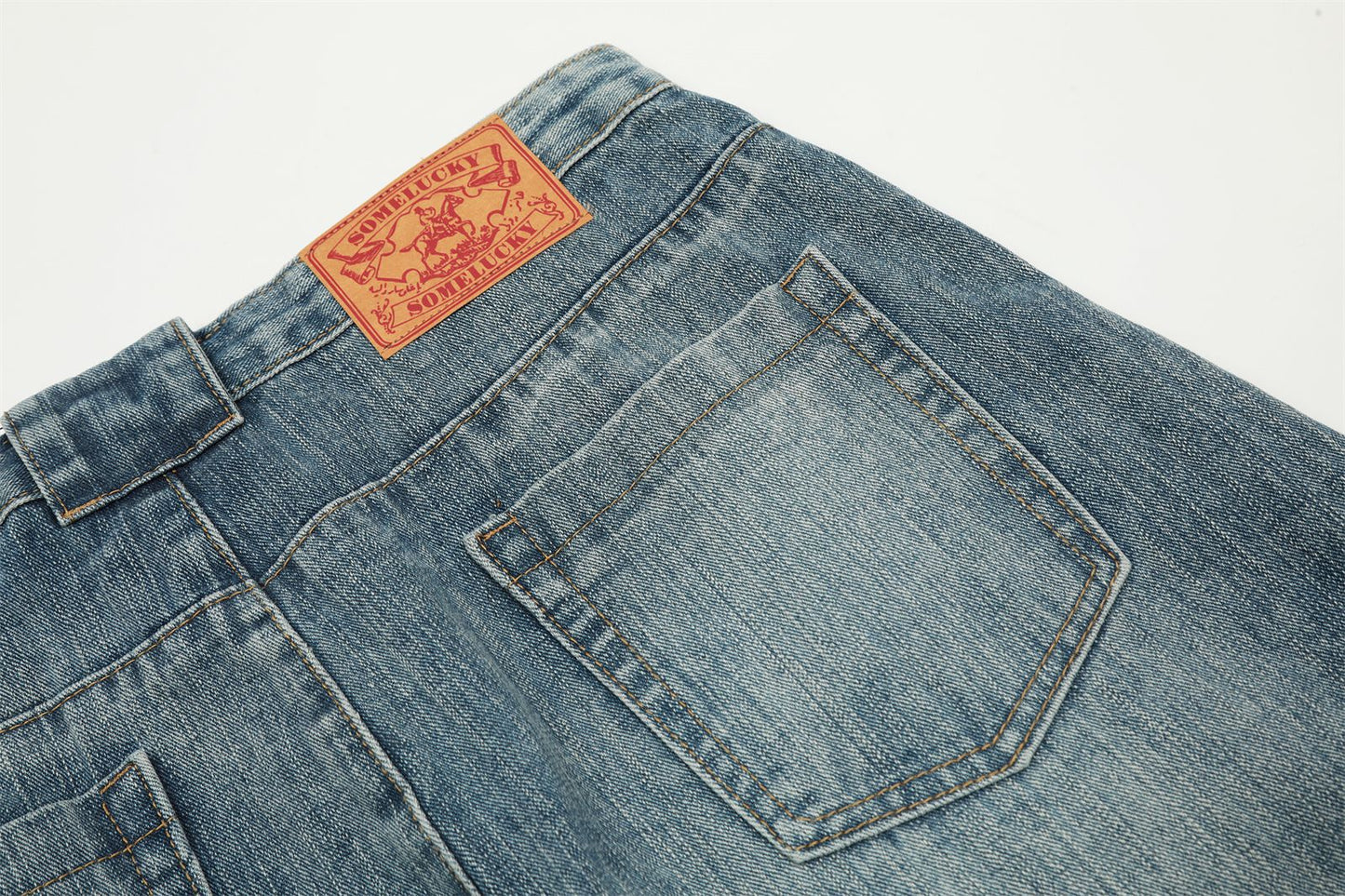 Washed Baggy Wide-Leg Denim Jeans WN11249