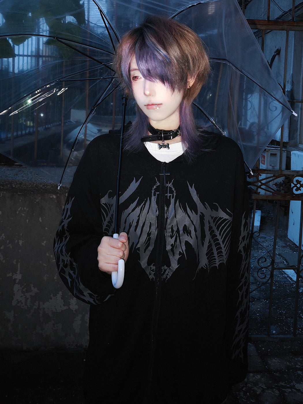 Graphic Design Oversize Lightweigt Zipper Hoodie WN15597