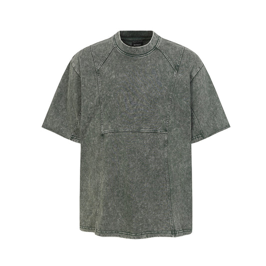 Washed Damage Pure Cotton Short Sleeve T-Shirt WN23055