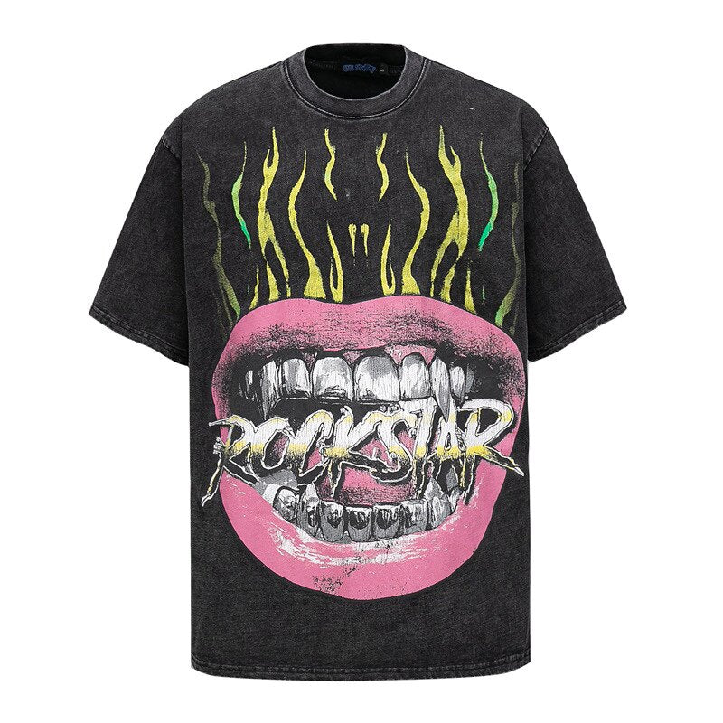 Graffiti Art Print Oversize Short Sleeve T-Shirt WN24482
