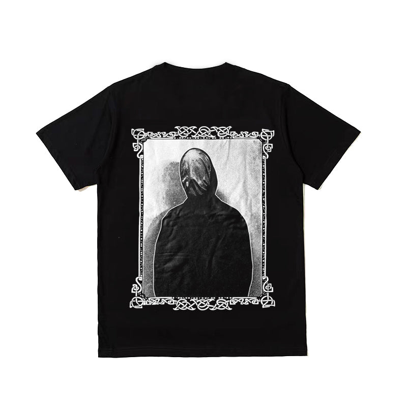 Rock Design Print Oversize Short Sleeve T-Shirt WN15619