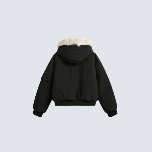 Fake Fur Hooded Padded Jacket WN28079