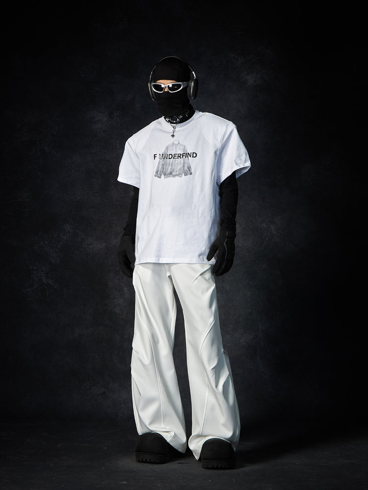 Pleats Layered Flare Trousers WN15232