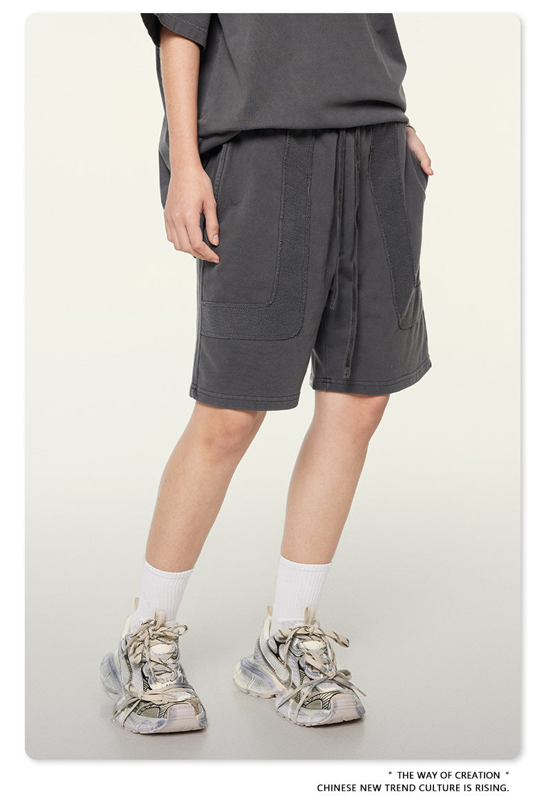 Washed Heavyweight Short Sleeve T-Shirt & Short Sweatpants Setup WN6167