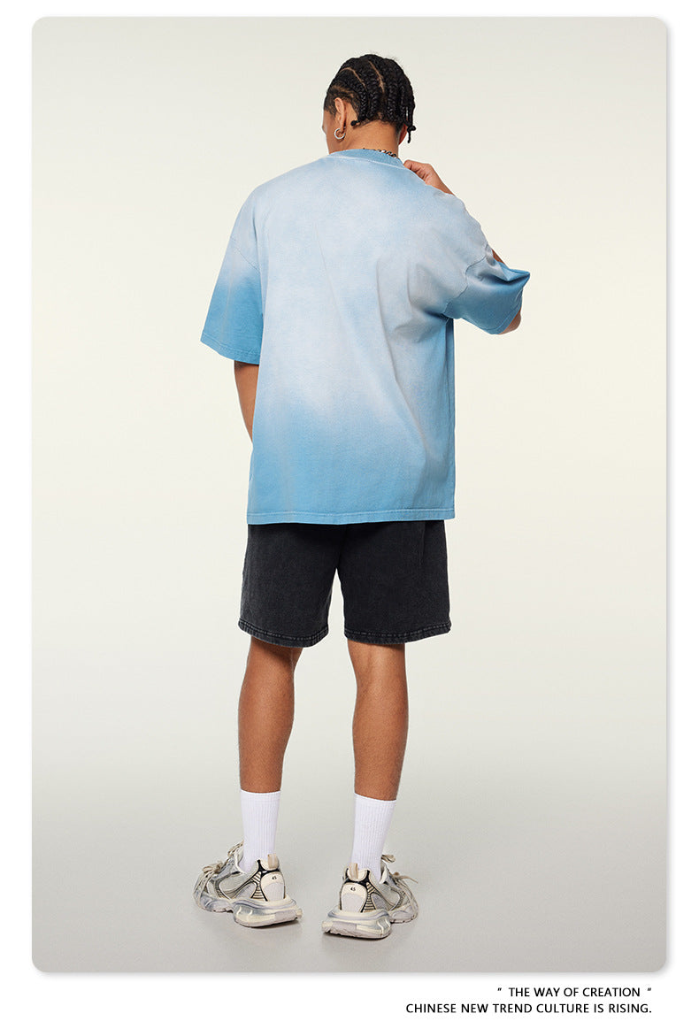 Washed Oversize Short-sleeve T-shirt WN6453