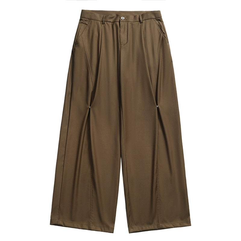 High Waist Wide-Leg Pleats Trousers WN5697