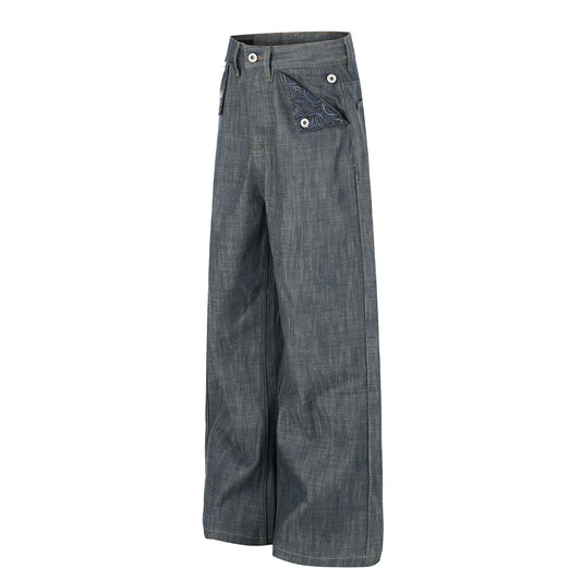 Raw Wide Leg Denim Jeans WN25982