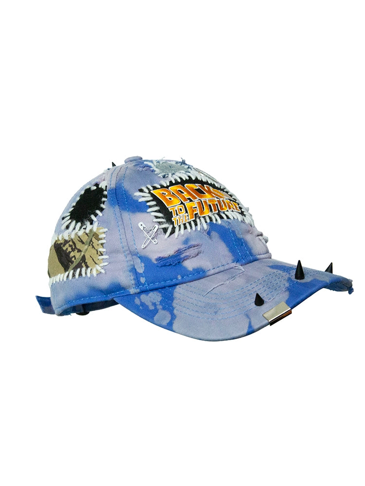 Patch Tie-Dye Embroidery Rivet Curved-Brim Cap WN21124