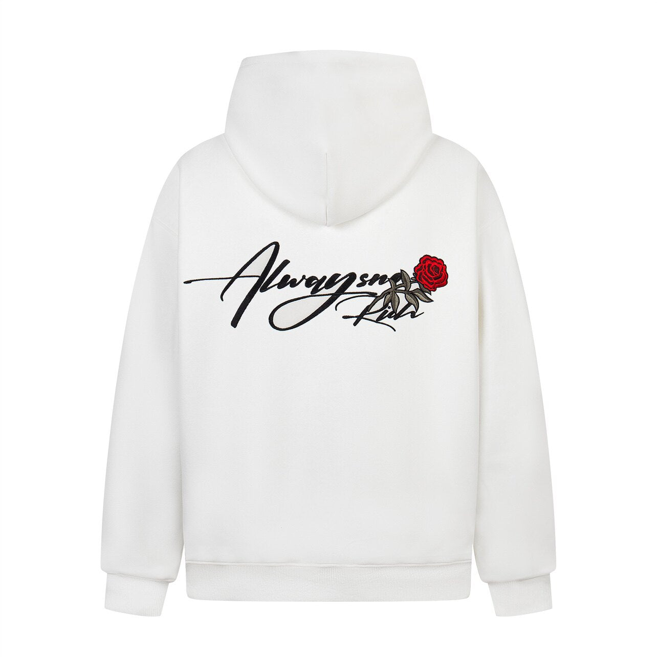 Rose Logo Embroidery Pullover Hoodie WN24477