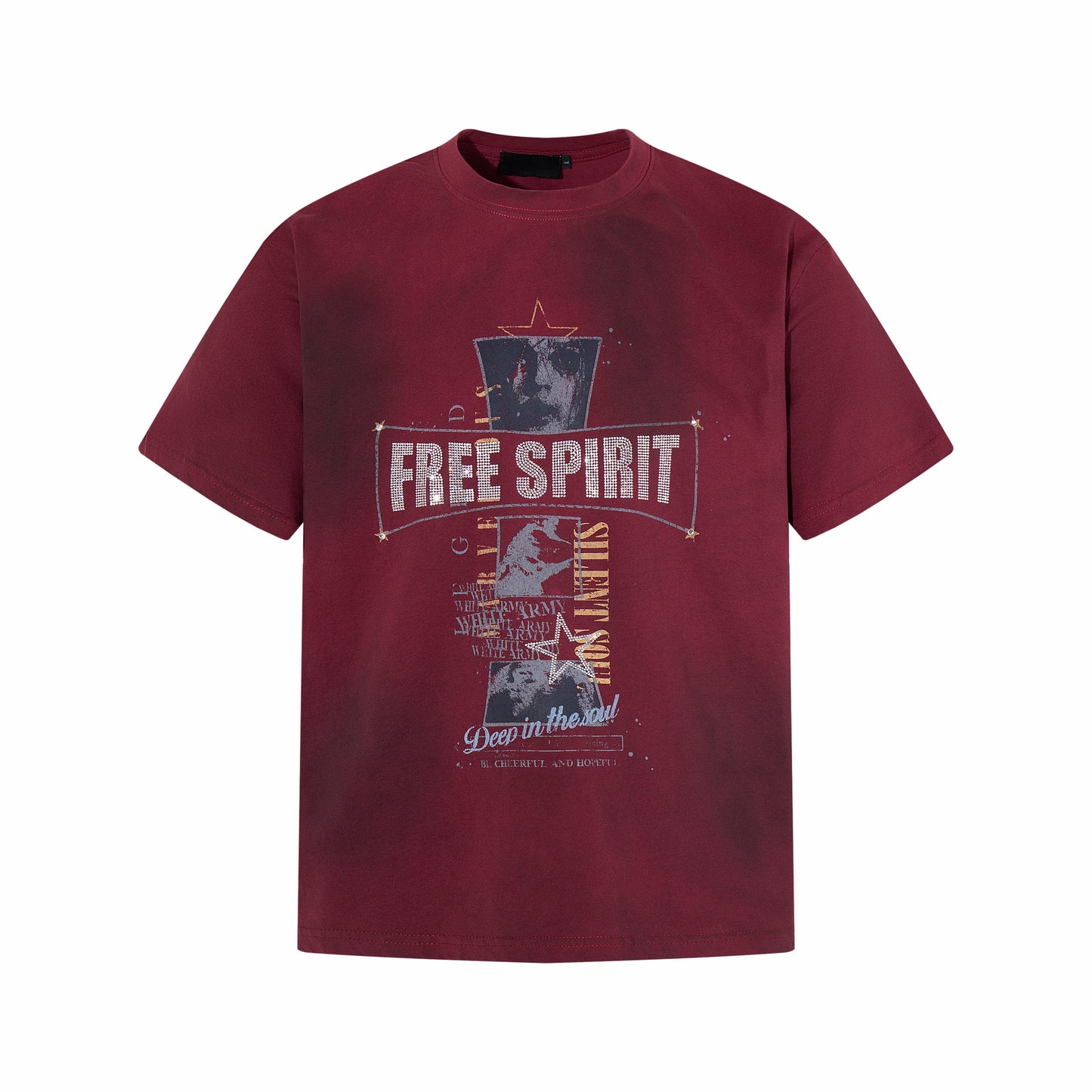 Washed Damage Print Short Sleeve T-Shirt WN24460