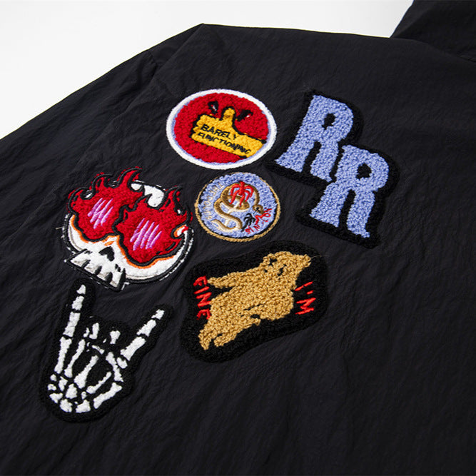 Snap Button Metal Detail Oversize Hoodie WN18523