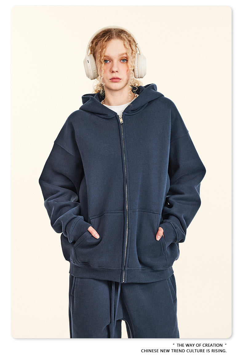 Oversize Zipper Hoodie & Pants Setup WN9959-K