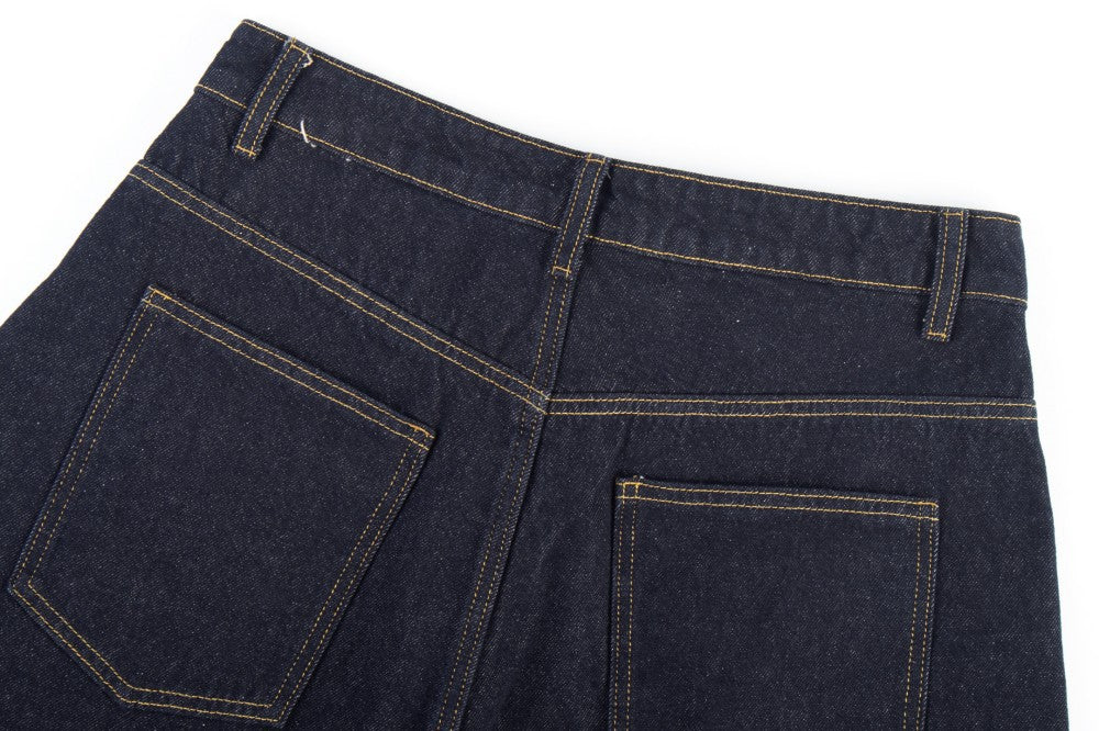 Damage Frayed Wide Leg Denim Jeans WN28017