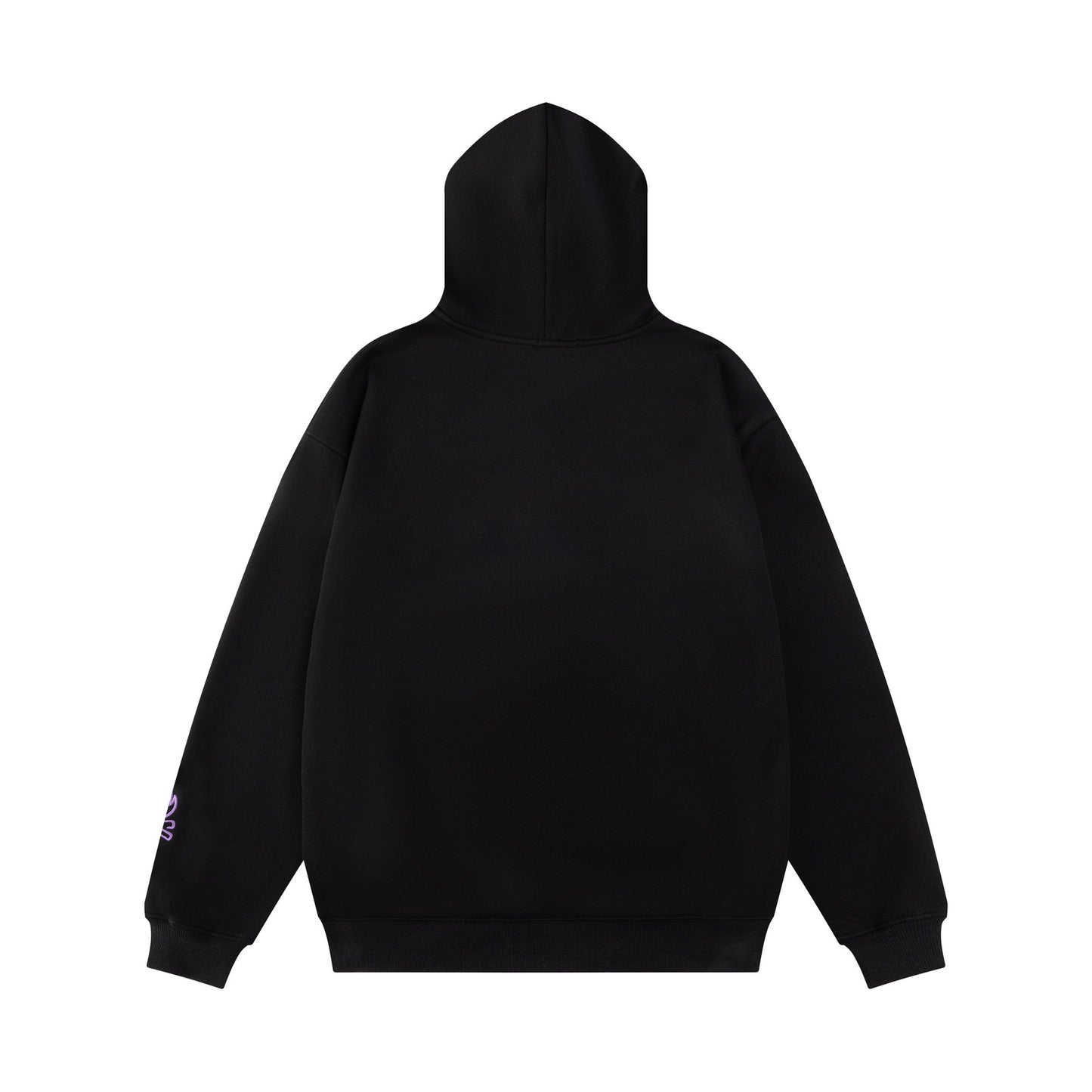 Letter Embroidery Fleece Lining Oversize Pullover Hoodie WN15036