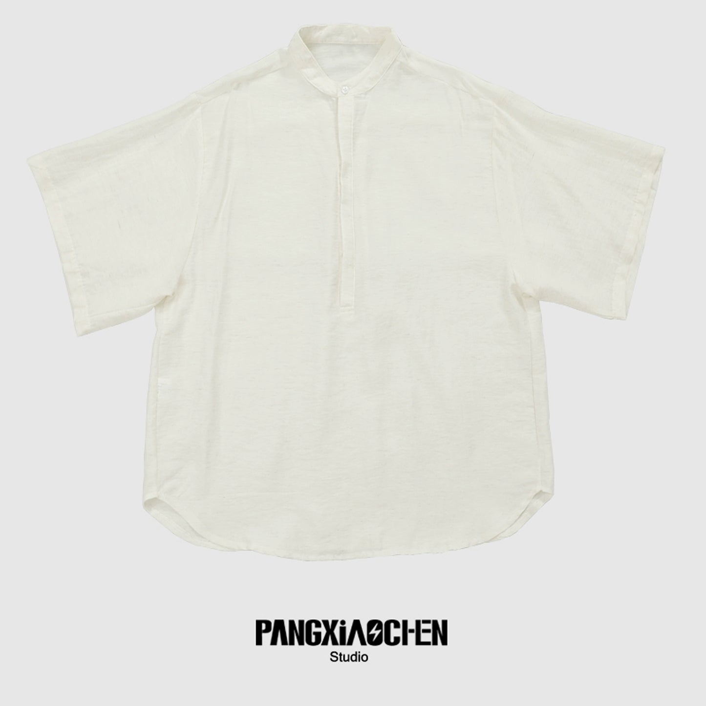 Standing-Collar Sleeve Short Sleeve Shirt WN20155