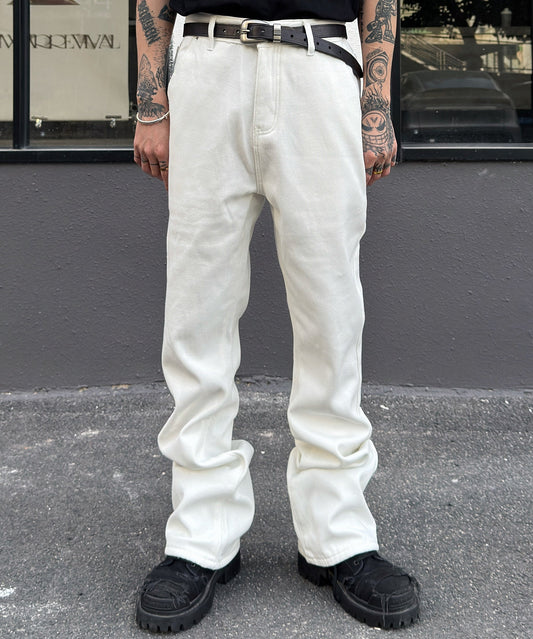 Fleece Lining Slim Straight Denim Jeans WN23002