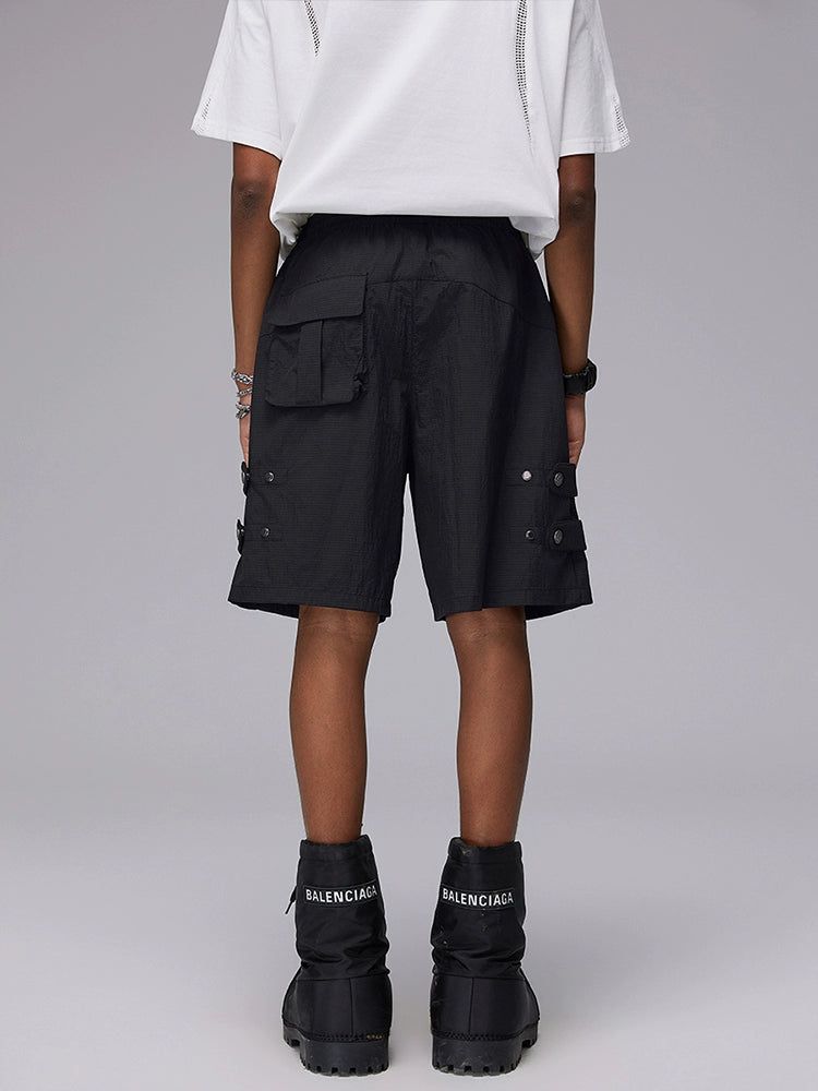 Multi Strap Functional Deconstructed Pocket Half Pants WN17940